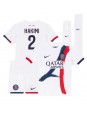 Paris Saint-Germain Achraf Hakimi #2 Venkovní dres pro děti 2024-25 Krátký Rukáv (+ trenýrky)